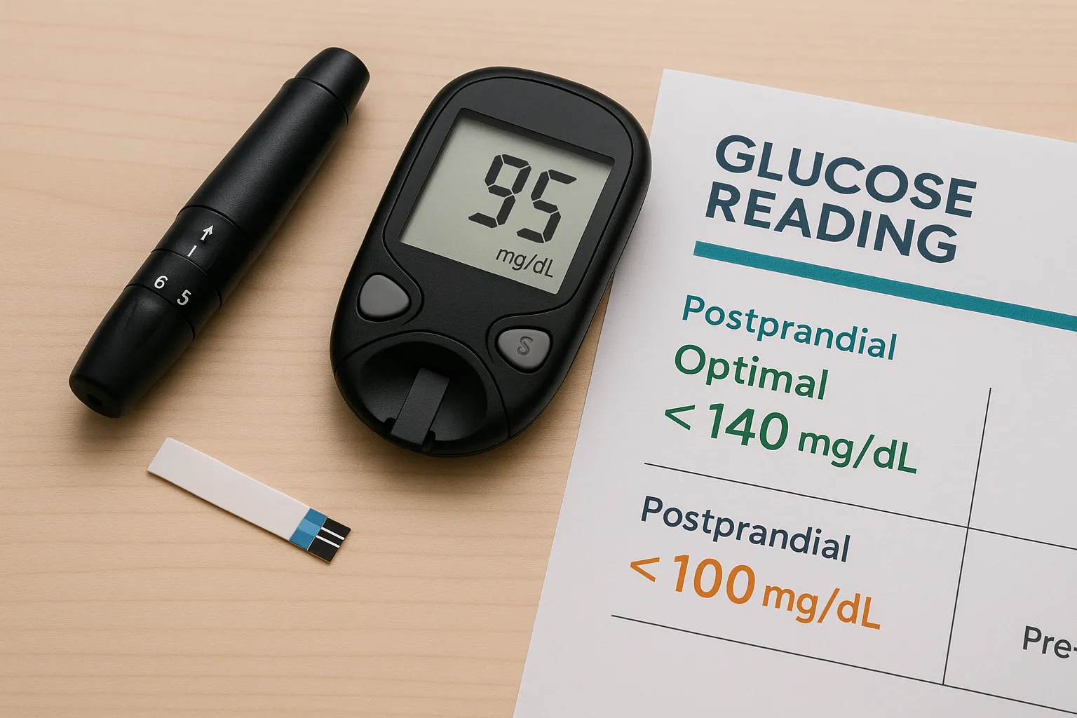 {'en': 'Optimal postprandial values', 'es': 'Valores óptimos postprandiales'} Image