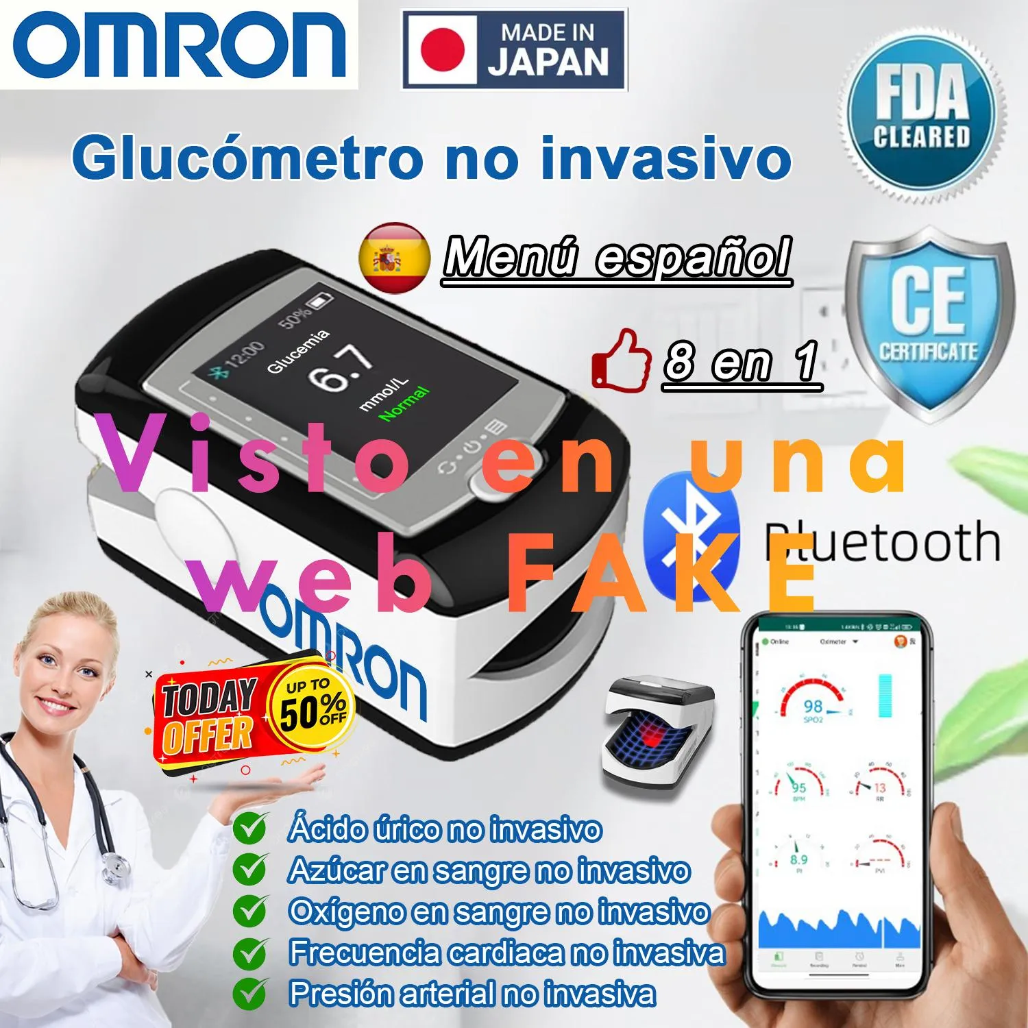 {'en': 'Reliable non-invasive glucometer?', 'es': '¿Glucometro no invasivo fiable?'} Image