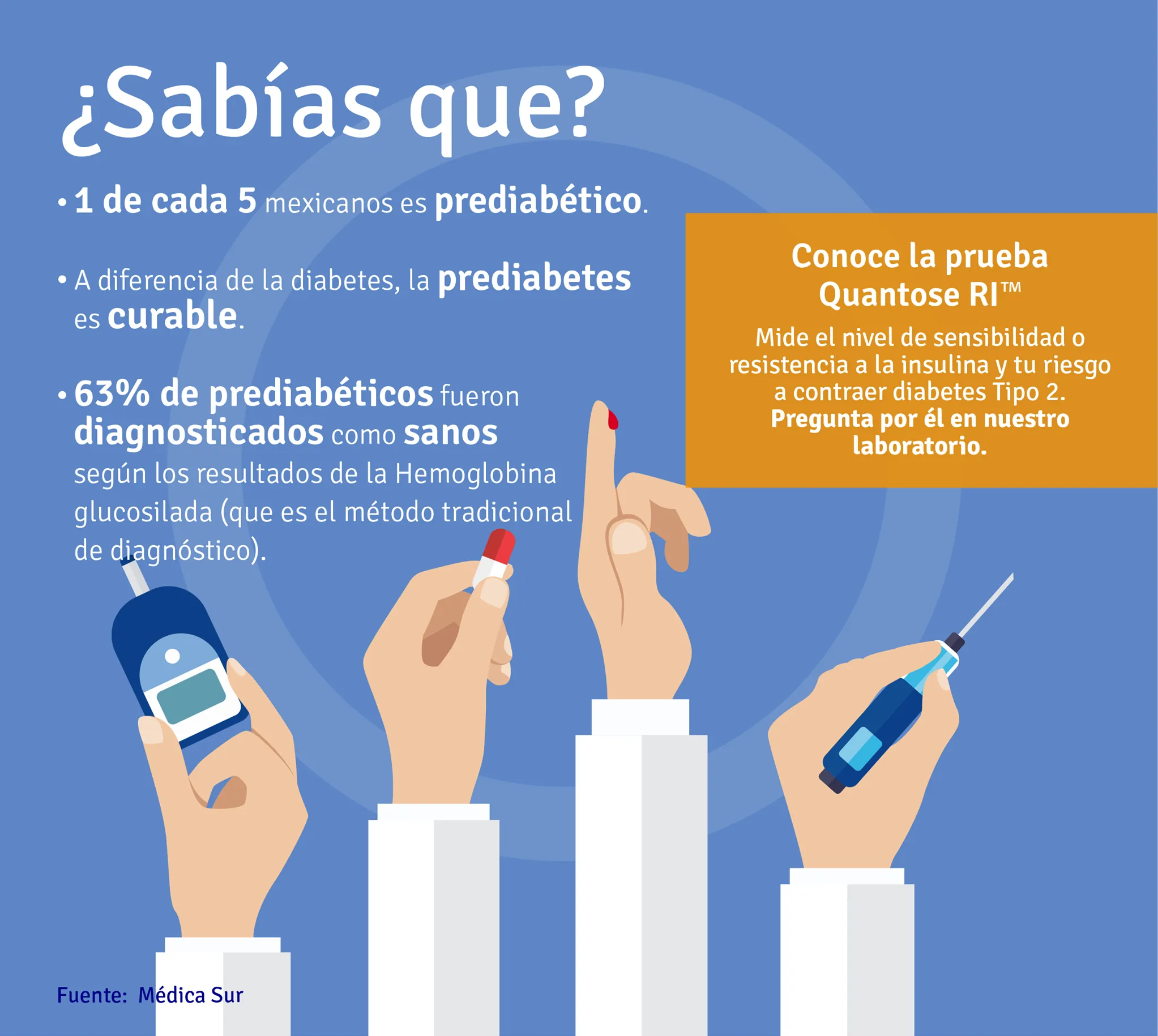 {'en': 'Volunteers with diabetes and obesity are sought to study insulin resistance', 'es': 'Se buscan voluntarios con diabetes y obesidad para estudiar la resistencia a la insulina'} Image
