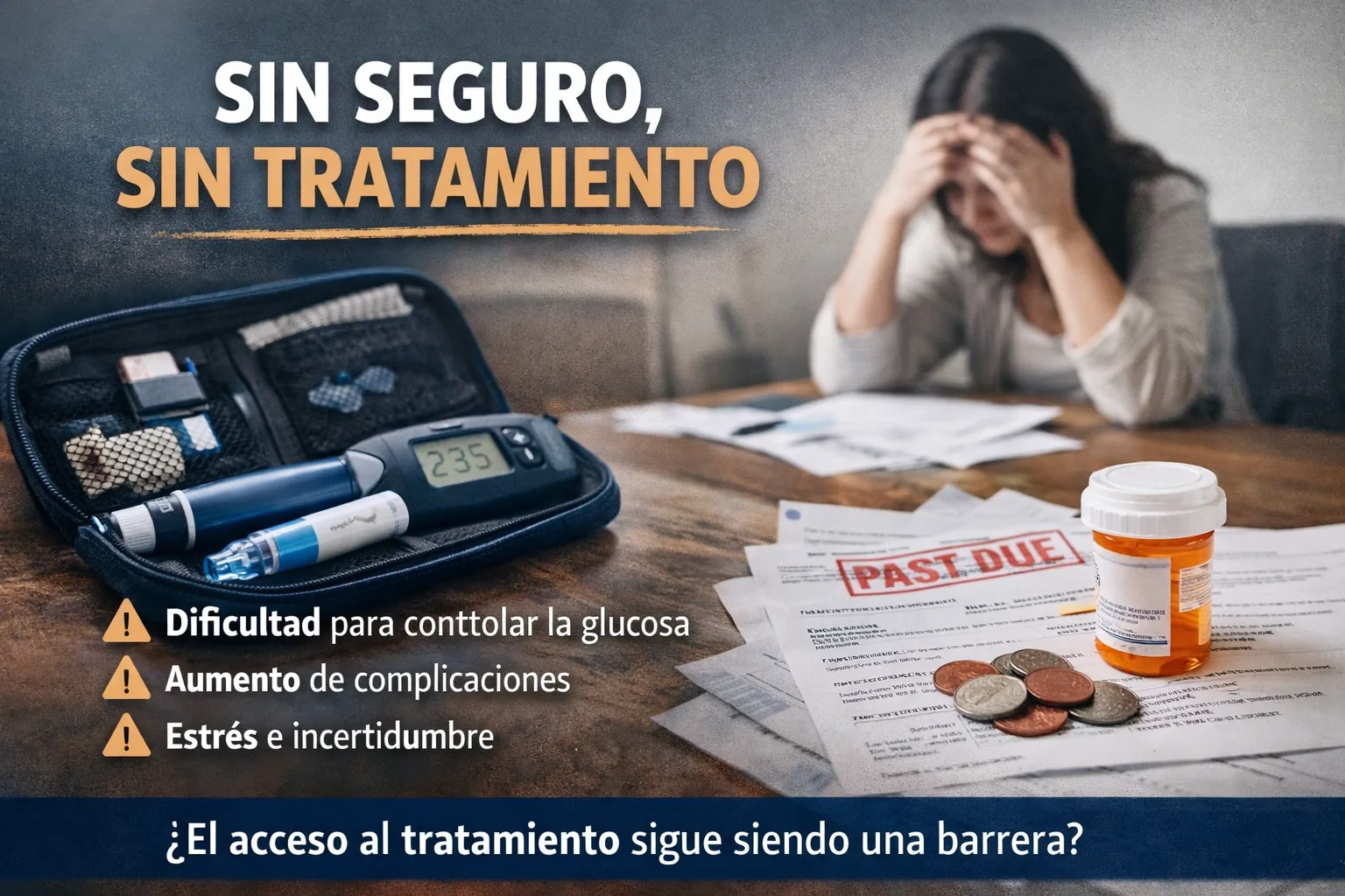 {'en': 'When the problem is not diabetes… it is access to treatment', 'es': 'Cuando el problema no es la diabetes… es el acceso al tratamiento'} Image
