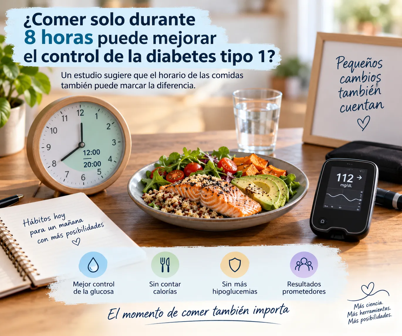 {'en': '8 horas para comer mejora el control de la diabetes', 'es': '8 horas para comer mejora el control de la diabetes'} Image
